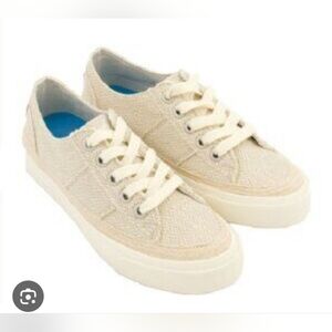 Blowfish sneakers Flat Comfy Beige Gild Woman size 7.5‎